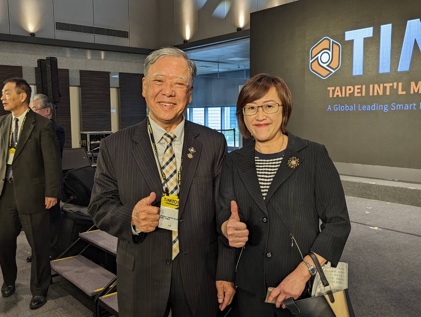 1140303 本會理事長王清水先生應邀出席由外貿協會與機械公會共同主辦的台北國際工具展開幕典禮，現場冠蓋雲集